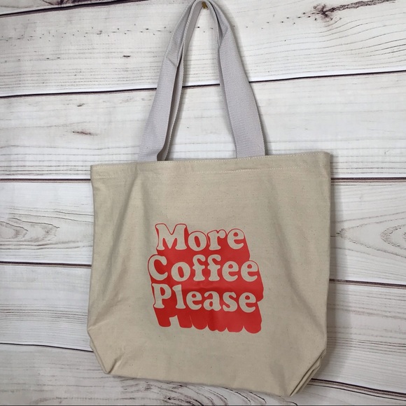 ban.do Handbags - ❄️ Ban.do Canvas Tote “More Coffee Please”  NWT